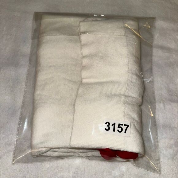 Boden Women’s Small Linen Blend Crew Sweater Cream Red 3/4 Bow Sleeves EUC - Picture 11 of 11